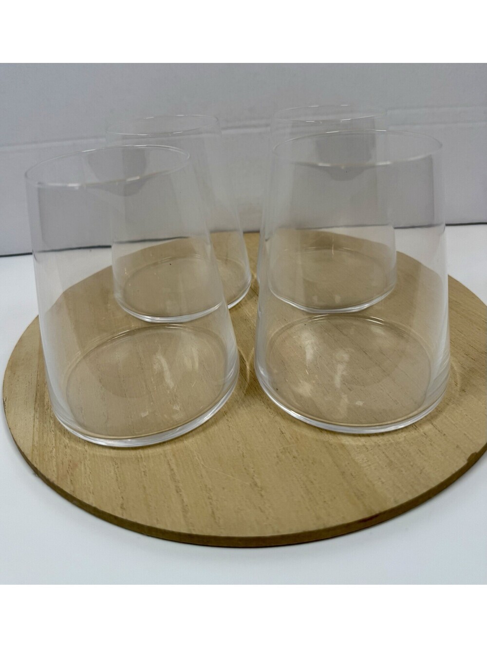 Stemless wine glasses set of 4. Crate & Barrel Style.